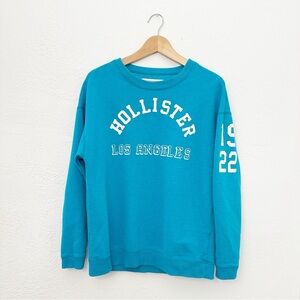 Vintage Y2K Hollister Los Angeles Teal Blue Sweatshirt